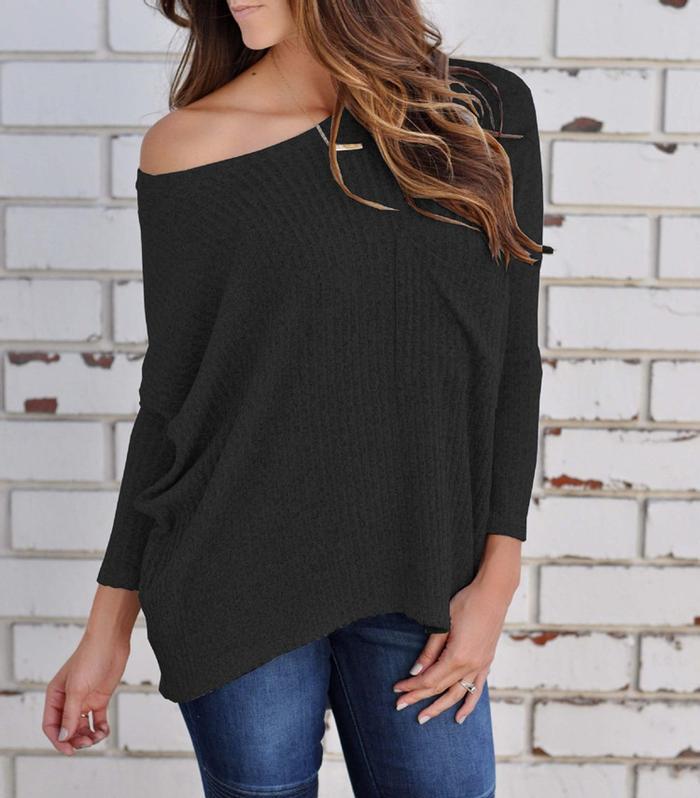 Off Shoulder Knitted Top