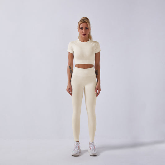 Seamless Crop Gym Set