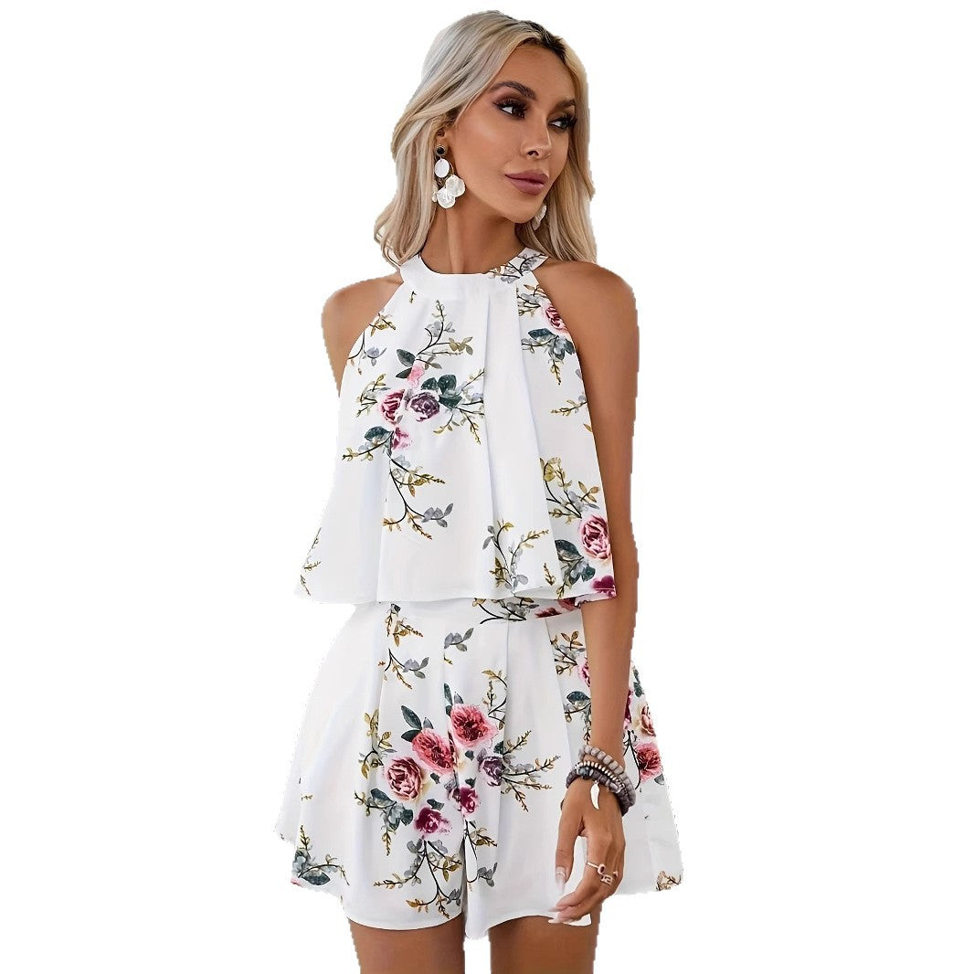 Loose-Fit Printed Shorts Summer Set