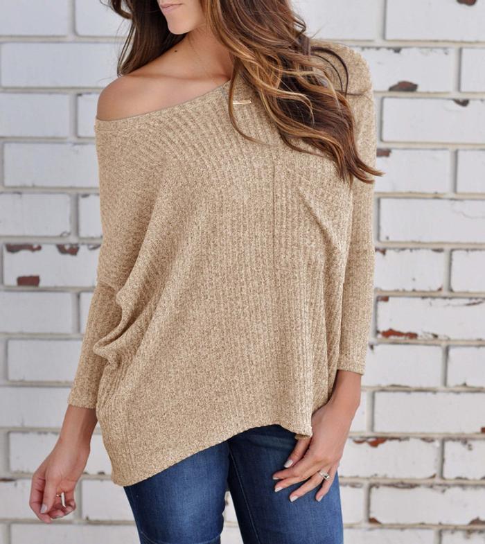 Off Shoulder Knitted Top