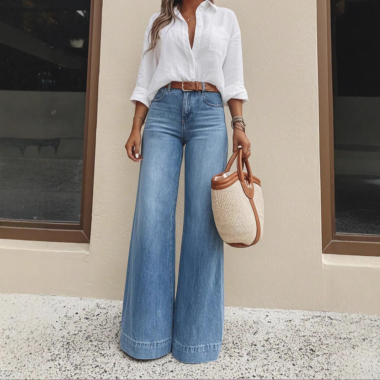 Vintage Washed Relaxed-Fit Jeans